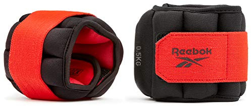 Reebok Flexlock Gewichte - Handgelenk & Knöchel - Schwarz, Rot - Nylon, Polyurethan - Trainingsgewichte - Modern - Klettverschluss