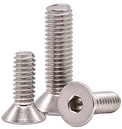 M5-0.8 x 20mm Flat Head Socket Cap Screws, Countersunk Head, DIN7991, Stainless Steel 304 (18-8), Allen Hex Drive, 25 PCS