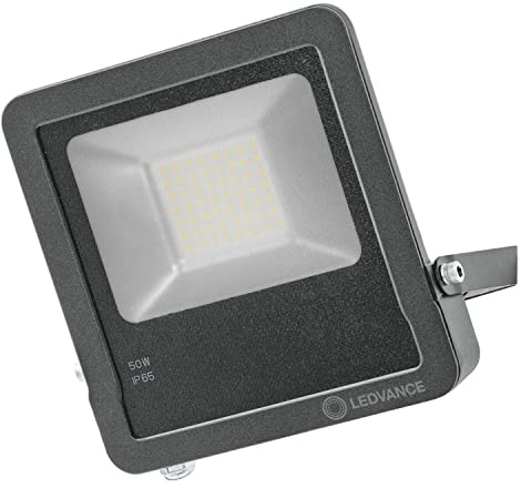 LEDVANCE Smarte LED Aussenleuchte mit WiFi Technologie, Flutstrahler für Außen, Warmweiß (3000K), Dimmbar, 50W, dunkelgraues Aluminium, Kompatibel mit Google und Alexa Voice Control, SMART+ WIFI FLOOD