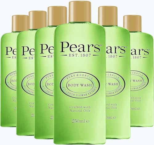 Pears Soft & Fresh Duschgel, Zitronenblüten-Extrakt - 10x mehr Feuchtigkeitscreme mit reinem Glycerin, natürlichen Ölen & seifenfrei, nährende Feuchtigkeitscreme, für jeden Hauttyp - 6er Pack, 250 ml