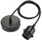 Linkind Portalámpara E27 de Metal Para Lámparas Colgante, Casquillos para Bombillas con Cable Ajustable 100 cm, Compatible con Pantalla de Lámpara de Techo (Negro)