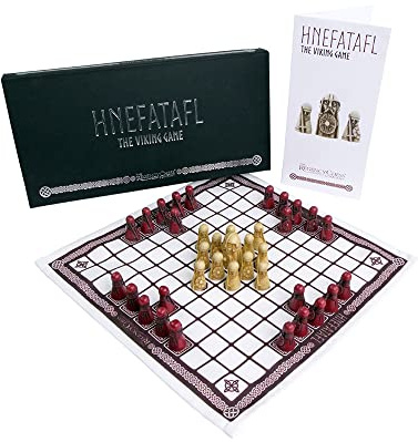 Hnefatafl - Gioco da tavolo vichingo - Edizione Cardinale (Pezzi Rossi) - 2 Giocatori - 216 Anni - Edizione Esclusiva Regency Chess Red