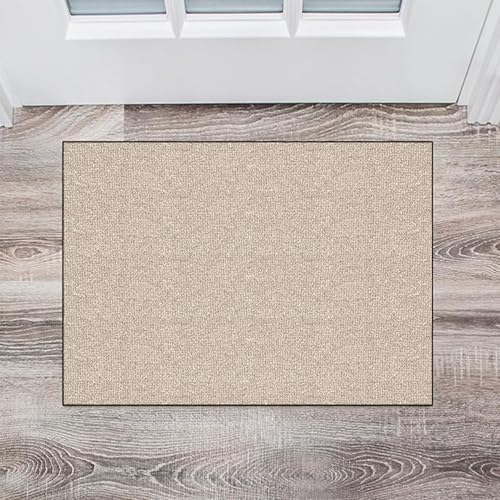 CUIMEI Teppich Läufer 120 x 400 cm rutschfest Wasserdicht Waschbar Gummirücken Küchenmatte Mit Ölfest Und Wasserdicht Für Drinnen und Draußen, Creme Farben