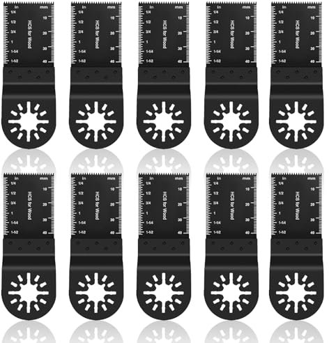 WPPQWP Multitool - Hojas de sierra oscilantes para madera, metal y plástico, accesorios para Fein Multimaster, Einhell, Bosch, Dewalt