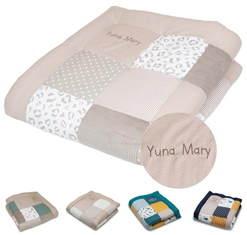 ULLENBOOM personalisierbare Krabbeldecke für Baby 120x120 cm - Dick & weich | Perfekt als Geschenk, Außenmaterial: 100% Baumwolle, OEKO-TEX zertifiziert, Made in EU, Schadstoffgeprüft, waschbar
