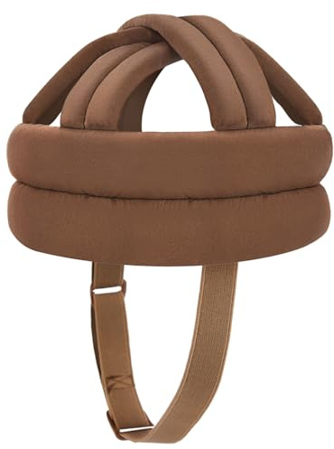 Thick Soft Protective Helmet for Elderly Youth Adults,Head Protector for Adults Seniors from Falls Injuries,Elder Safety Breathable Products Hat Cap Protect Head,for Home Gardening Walking (Brown)