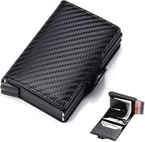 chunyuwen Kreditkartenhalter, SlimWallet, Herrengeldbörse, SlimWalletCardcase, klein, MiniWalletfür Damen und Herren, mit RFID-Automatik, Pop-Up-Karten-Etui, Kreditkartenetui mit Geldscheinfächern