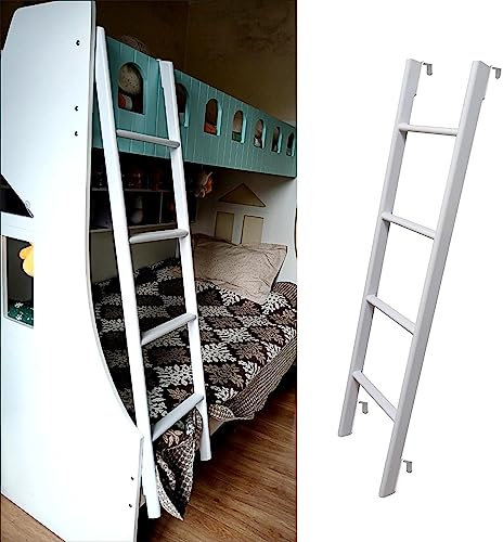 GXXINGIN Scaletta sospesa per Letto a Castello, dormitorio, Scala salvaspazio per Camper con Ganci di Montaggio, Scale per Letti a Castello Singoli Alti 45/51/55/59