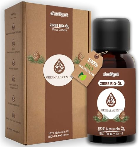 DasXgut - BIO Zirbenöl 30 ml [100% NATURREIN] - Echtes Zirben Öl Ätherisches Öl für Diffusor E5004121 BG-BIO-02