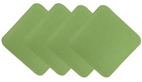 CB Home & Style Filz Sitzkissen Stuhlkissen Polster Auflage Kissen 4er Pack rund oder eckig (Grün, Eckig - 35x35cm)