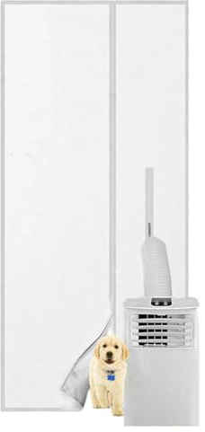Kit Fenêtre Climatiseur Mobile | Kit de Ventilation Fenêtre AC Portable pour Porte Coulissante | Support Réglable Joint d'Étanchéité pour Maison Cuisine Chambre Camping-Car Sol