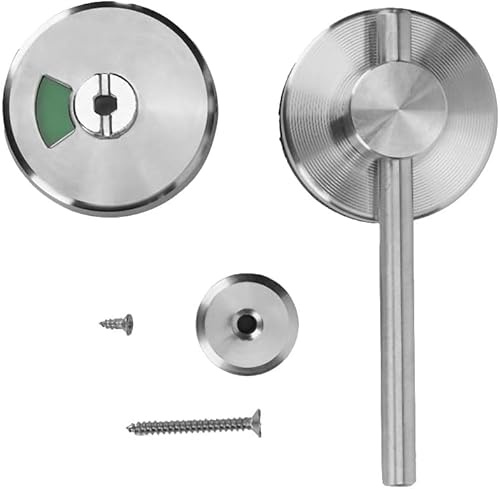 Privacy Indicator Door Lock, Vacant Engaged Indicator Door Locks, 304 Stainless Steel Zinc Alloy WC Toilet Door Lock for Public Bathroom Restroom