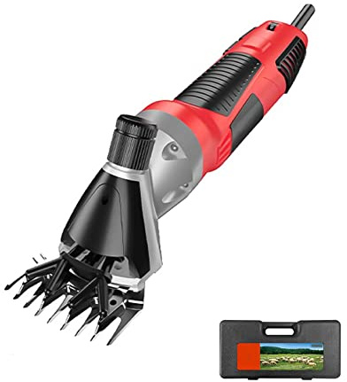 Générique Tondeuse Professionnelle pour Animaux, Moteur en Cuivre Pur à Faible Bruit, sans Fil Robuste De 1000 W, pour La Coupe des Chevaux Et du Bétail De Ferme (9 Teeth Machete)