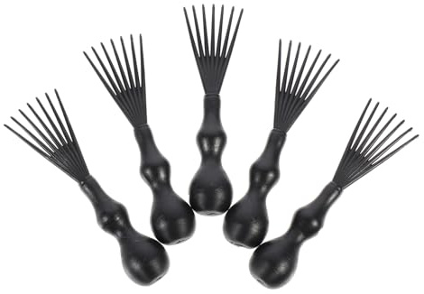 Herramienta de Limpieza para Cepillos de Pelo 8 Piezas Pp Negra | Ligero y Portátil, Formato de Viaje, Paquete de 8 Unidades, Útil para Peines y Cepillos