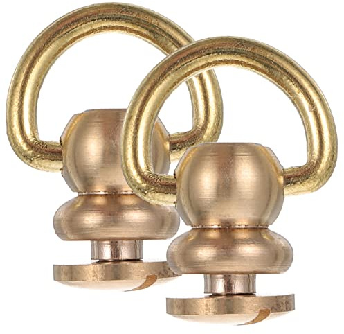 HOMSFOU borchie rivetti con anello a d Rivetto pulsante sostituzione perno fibbia ribattini sfera della borsa forniture per borsette parti della cassa ottone