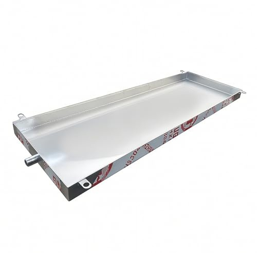 Große Auffangwanne aus Edelstahl Automatische Ölauffangwanne Waschmaschinenwanne Ideal for Innen und Außengeräte Wasserauffang und Ablauf(20x120cm(8x47in))
