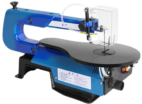 Scie À Chantourner À Vitesse Variable 16 Pouces pour Le Travail du Bois, avec Moteur 180 W, Vitesse Rotation 550-1 650 Coups/Min, Table Inclinable À 45° Et Éclairage LED StandardModel