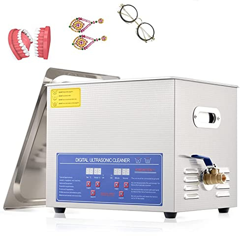 Limpiador ultrasónico. Máquina de Limpieza ultrasónica de un Solo Tanque, Alta eficiencia, Uso Industrial para joyería, Relojes, Anillos y Vidrio Dental.
