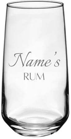 Always Looking Good Personalised Name's Rum Engraved Novelty Hiball Tumbler Glass Customised with Any Name for Any Occasion, Laser Engraved Rum Gifts for Women & Men Custom Glass (Large Tallo)