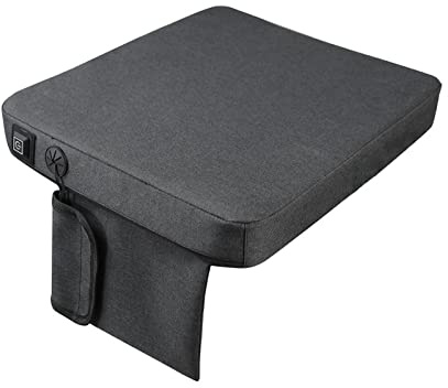 HEEPDD Cuscino del Sedile Riscaldato, 15x13 Pollici, Tessuto Oxford, Pieghevole, Resistente all'acqua, Riscaldamento a 3 Livelli, Alimentazione USB, per Campeggio, Pesca, Sedia da Ufficio, Stadio