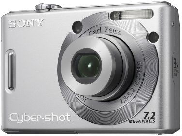 Sony Cyber-shot DSC-W35 Digital Camera - Silver (7.2MP, 3x Optical Zoom) 2.0 LCD (Renewed)