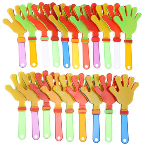 Toyvian 20 Pezzi di Battimani in Plastica: 7 Pollici, Rumorosi Strumenti per Applausi per Eventi Sportivi, Divertenti Dispositivi per Battere Le Mani per Feste di Compleanno, Concerti, Partite di