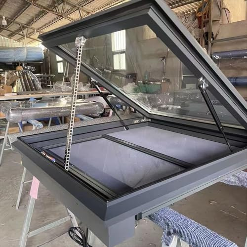 Lucernario Elettrico in Alluminio con zanzariere, Design Impermeabile per Illuminazione e Ventilazione in tetti, soffitte, scantinati