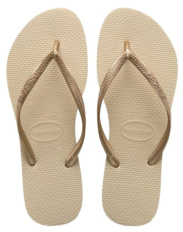 Havaianas - Slim, Chanclas Elegantes, Duraderas y Versátiles, con Suela Texturizada de Goma para Agarre y Soporte, Mujer