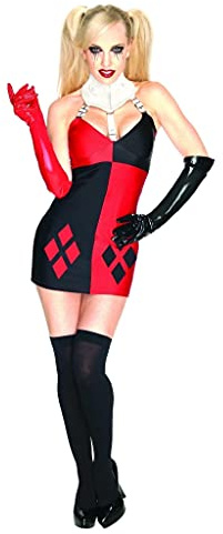 Rubie's 880687 Rubie's Offizielles Superschurken-Kostüm Harley Quinn für Erwachsene, Größe M
