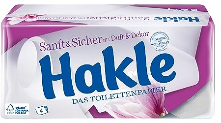 Hakle SANFT & SICHER Toilettenpapier – 20 Rollen, Die Sanfte, Duftende Pflege für Wohlbefinden und Eleganz