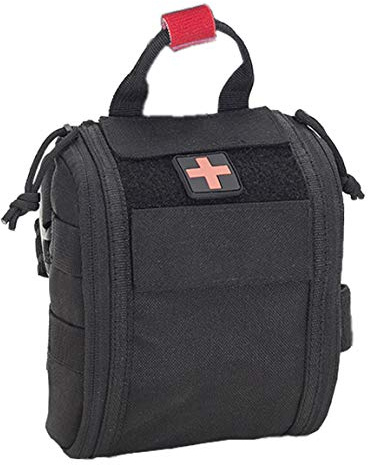 ELITE BAGS - Fast Oberschenkel-Tasche | schwarz | Einhandöffnung | variable Trageweise