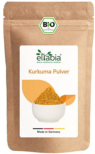 Bio Kurkuma Pulver 1kg | Curcuma gemahlen in Rohkostqualität | Premium Kurkumapulver ideal für Goldene Milch | Reich an Kurkumin | 100% rein ohne Zusätze