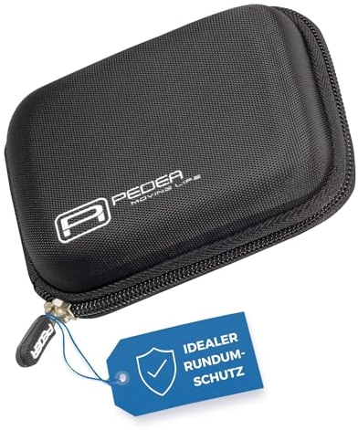 Pedea Hardcase Kameratasche für Kompaktkamera schwarz, passend für Canon IXUS 145, 160, 165 / Canon PowerShot G7 X, SX610 HS/Panasonic DMC-TZ41, DMC-TZ58 / Sony DSC-HX60, HX90, RX100 III, TX30, W810