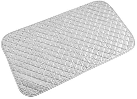 HERCHR Bügeldecke Bügelunterlage Bügelmatte 60x55cm, 48x85cm, Silber, Baumwolle, Hitzereflektierend, Rutschfest, Hitzebständig