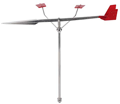 Akozon Edelstahl Marine Wetterfahne - Hochempfindlicher Windrichtungsanzeiger für Yacht und Segeln