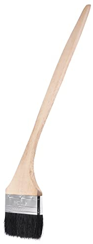 sourcing map Gebogene Heizkörperpinsel 17 Länge 4 Breite Borste mit Lange Holzgriff für Wandbehandlung Schwarz