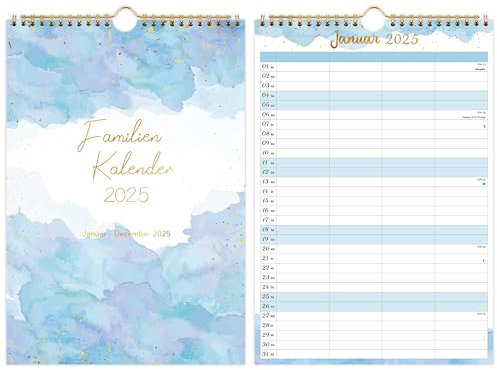 Planificador familiar 2023 – Agenda familiar 2023 Amplio planificador de pared Calendarios Jan – Dic 2023, fechas de vacaciones y muchas informaciones adicionales, 22 x 31,5 cm