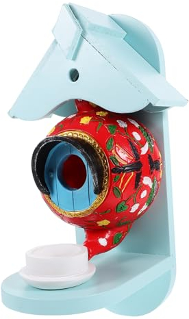 Levemolo Teekannen Vogelhaus und Nistkasten für Garten Terrasse Leichtes Verschleißfestes Dekoratives Vogelnest in Teekannen Form für Kleine Vögel und Wellensittiche zum Aufhängen