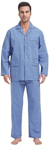 GLOBAL Mens Cotton Pyjamas Set