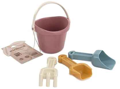 Miniland ECO Baby Sandkasten - Strandspielzeug für Kinder. 4-teiliges Set zum Spielen im Sand
