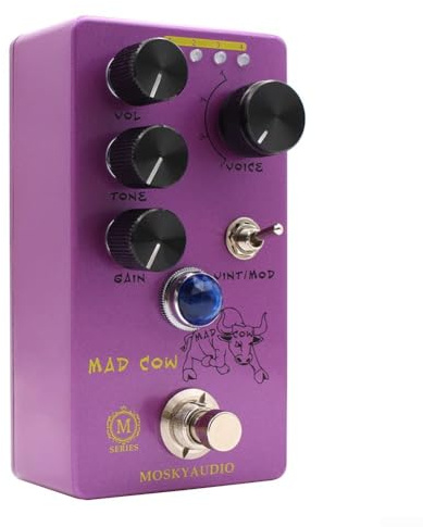 Distortion Pedal, Metall E-Gitarre Effektpedale Gitarren Teile mit 4 Modi Auswahlknopf True Bypass
