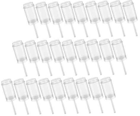 Yominerr 40Pcs Food Pusher Round Shaped Push-Pops Cake Cup with Lid Cake Push Pops Containers Cakepop Round Plastic Container