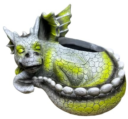 Gartenfigur Schlafender Drache | Tierskulptur - Outdoor Harz Gartenskulptur, schlafender Drache Figur Harz für verschiedene Wetterbedingungen, Garten, Hof