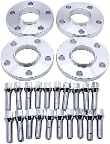 4 pcs/set SHLPDFM 15mm & 20mm Thickness Wheel Spacers 5x112 PCD Hub Centric Wheel Spacers M14x1.5 Adaptors Fits for most AUDI