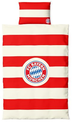 FC Bayern München I Bettwäsche| Baby I Rot-Weiß I 135 x 100 cm I Fußball