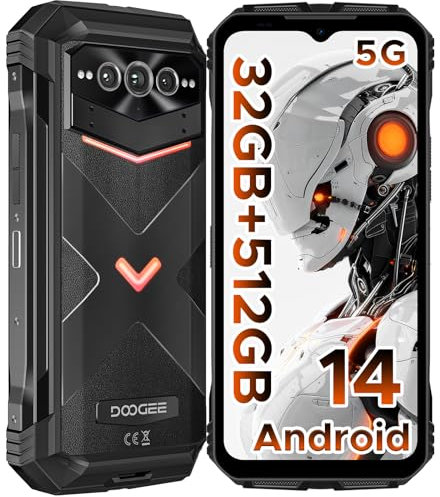 DOOGEE VMAXPRO 5G Outdoor Handy 512 GB/TF 2TB + 32GB 22000mAh(33W) Android 14 Outdoor Smartphone 6,58'' FHD+120Hz, 108MP+16MP+20MP Nachtsichtkamera, IP68/IP69K Baustellenhandy/WiFi 6/NFC/Fingerabdruck