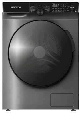 INFINITON Lavadora Carga Frontal WM-G124ADX, 12 kg, 1400 rpm, INVERTER, VAPOR CARE,ADD CLOTHING, 14 Programas, A, Silent mode, Inox