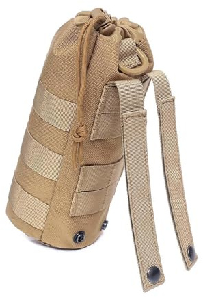 VIDSTW Molle Taktische Tasche für Wasserflaschen, mit Kordelzug, Flaschenhalter, Gürtel für Wasserflaschen, für Wandern, Jagd, Camping, Training