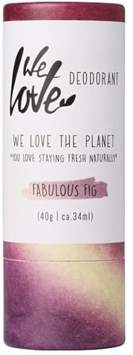 WE LOVE THE PLANET - Natürlicher Deo-Stick Fabulous Fig, 40g – Aluminiumfrei – Anti-Achselgeruch, langanhaltender Schutz – Plastikfrei – Ohne Tierversuche – Unisex – 1 Deo reicht ca. 2-3 Monate!
