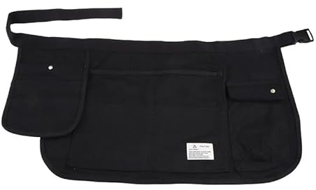 Tool Belt Pouches Tools Storage Pouch Work Apron Garden Tool Belt Gardening Apron Utility Belt for Home Improvement Housekeeping Half Waist Canvas Apron for Home Tool Gardening Apron(Black)